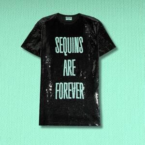 Taylor Swift Sequins are Forever T-Shirt Tunic Dress XS